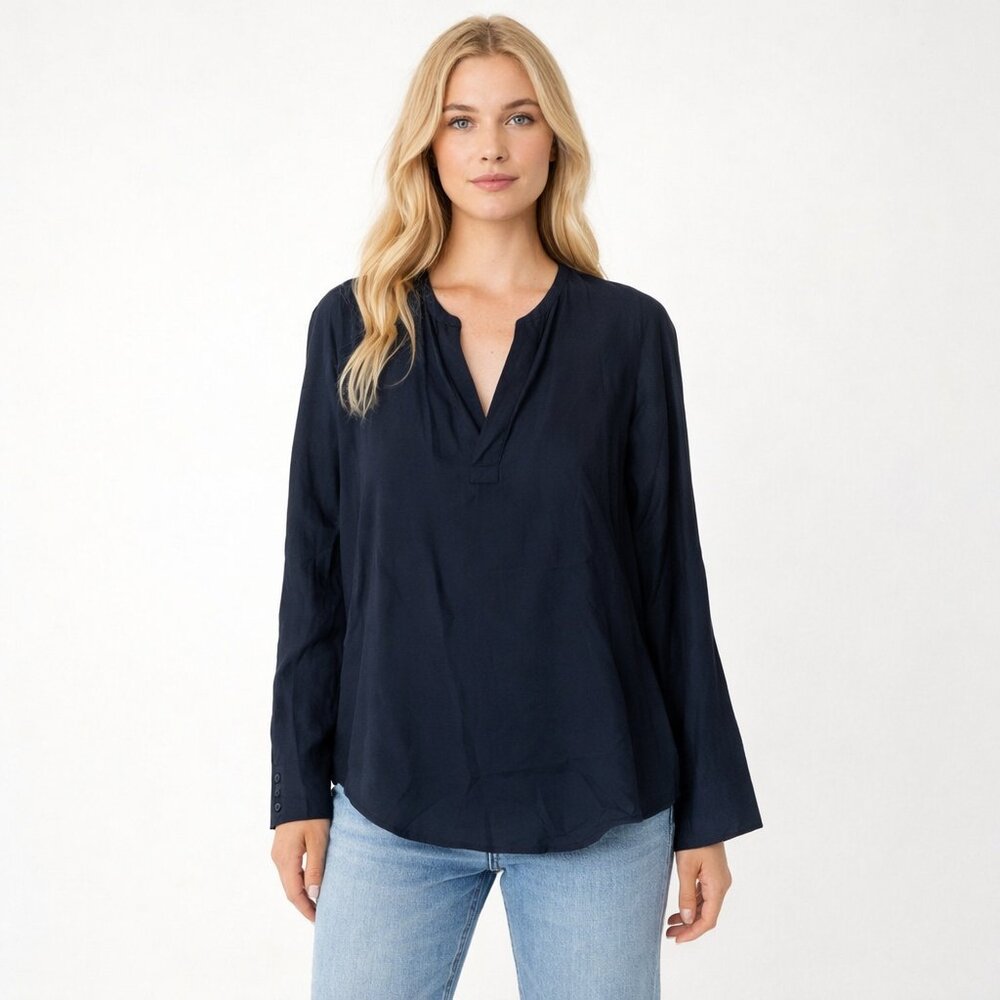 2/$30 Standard James Perse Popover Top Black 2 #1385